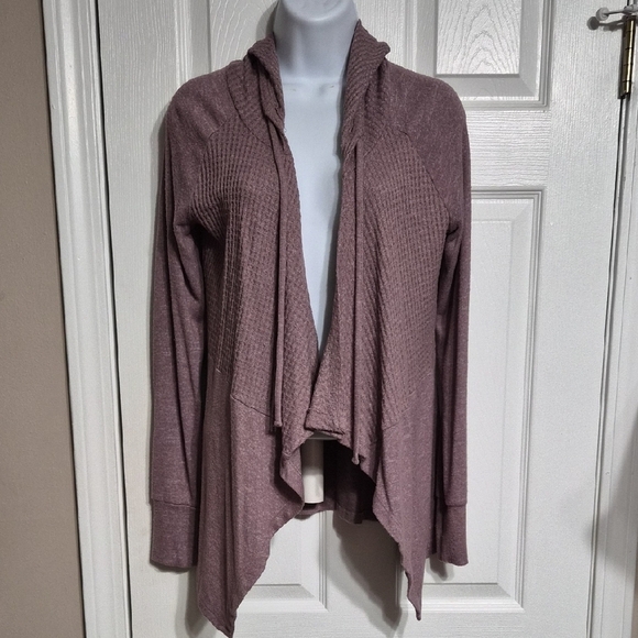 Mudd Sweaters - Mudd Women's Mauve Draped Cardigan